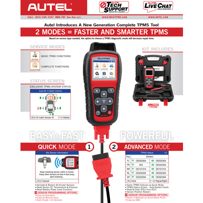 Autel MaxiTPMS TS508WF KIT, 2024 TPMS Programming Tool w/ $300 8PCS 4-in-1  MX-Sensor & 4PCS Metal Valve, Updated WiFi Ver. of TS508K TS508 TS501